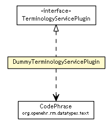 Package class diagram package DummyTerminologyServicePlugin